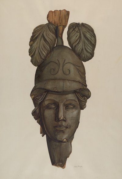 Head from a Statue: Minerva by Helen Bronson