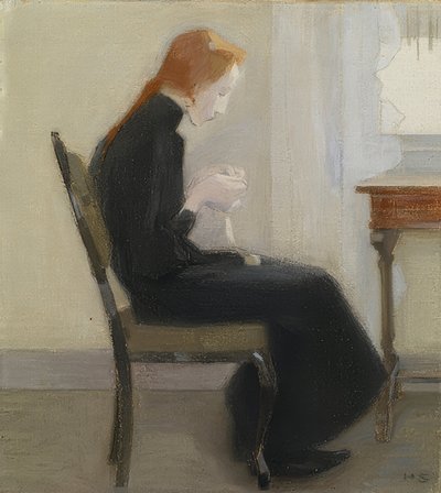 Girl Crocheting, 1904 by Helene Schjerfbeck