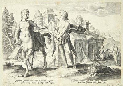 Apollo Entrusting Chiron with the Education of Asclepius by Hendrick Goltzius