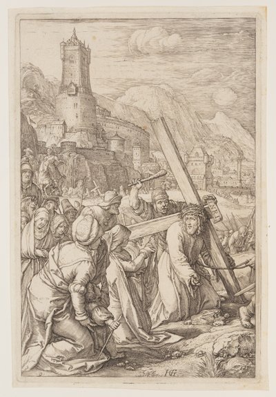 Christ Carrying the Cross, from The Passion by Hendrick Goltzius