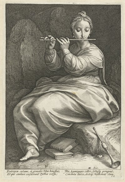 Euterpe by Hendrick Goltzius