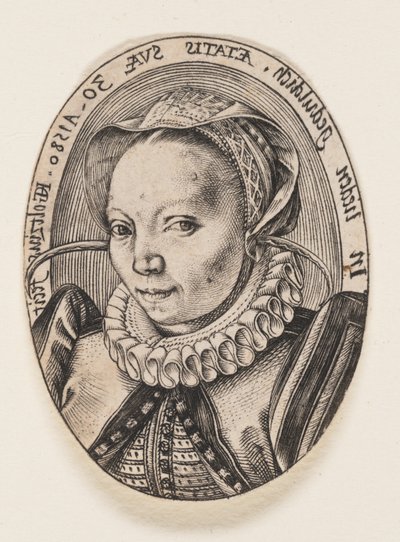 Grietgen Jansdochter, wife of the artist by Hendrick Goltzius