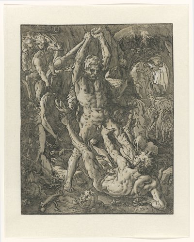 Hercules Defeating Cacus by Hendrick Goltzius