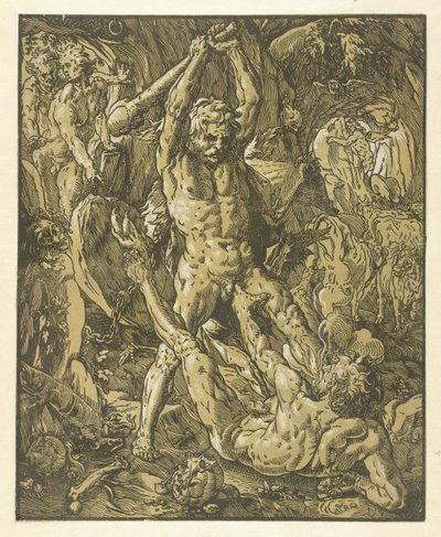 Hercules and Cacus by Hendrick Goltzius