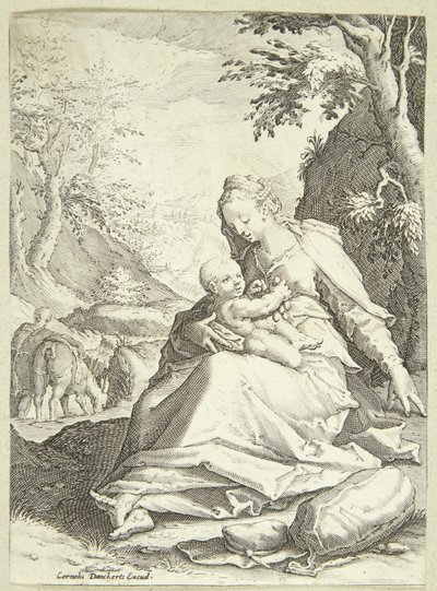 Rest on the Flight into Egypt by Hendrick Goltzius