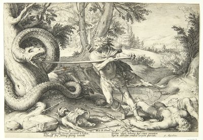 Cadmus Killing the Dragon by Hendrick Goltzius