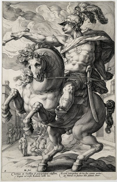 Marcus Curtius by Hendrick Goltzius