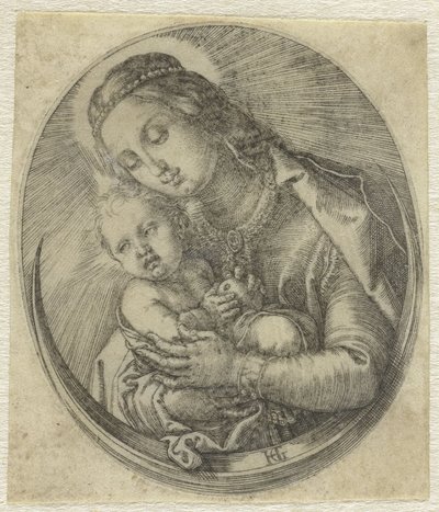 Mary with Christ Child on a Crescent Moon by Hendrick Goltzius