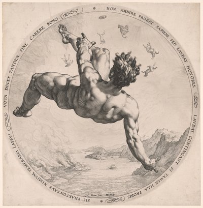Phaeton, from The Four Disgracers by Hendrick Goltzius