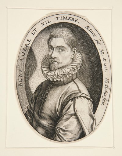 Portrait of Hieronymous Scholiers by Hendrick Goltzius