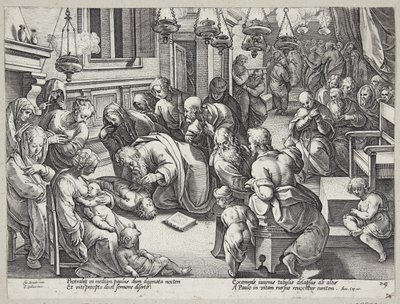 St. Paul raising Eutychus by Hendrick Goltzius