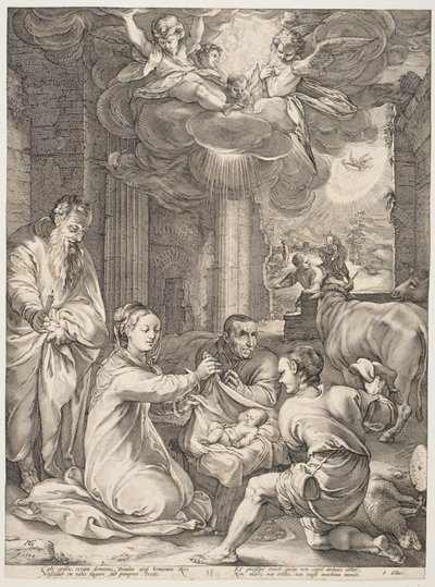 The Adoration of the Shepherds by Hendrick Goltzius