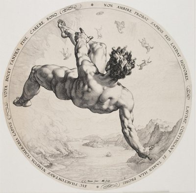 The Four Disgracers - Phaeton by Hendrick Goltzius