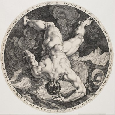 The Four Disgracers - Tantalus by Hendrick Goltzius