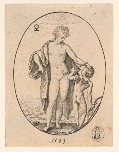 Venus and Cupid by Hendrick Goltzius