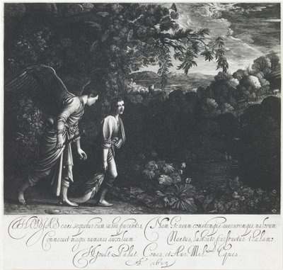 Tobias with the Angel by Hendrick Goudt
