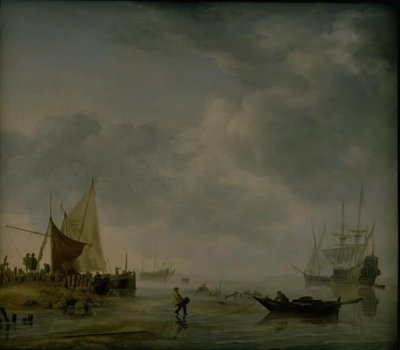 View of a Dutch Roadstead by Hendrick Jacobsz Dubbels