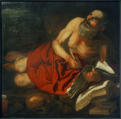 Saint Jerome Writing by Hendrick van Somer