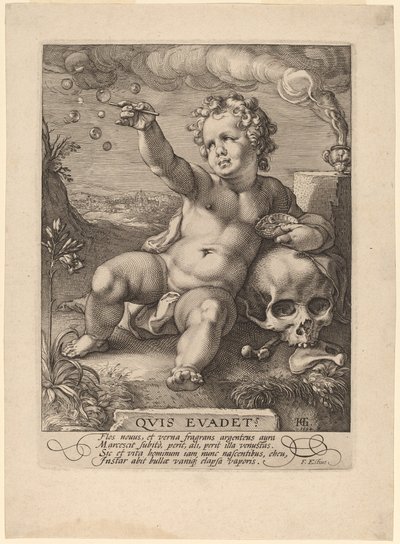 Allegory of Transience ("Homo Bulla") by Hendrik Goltzius