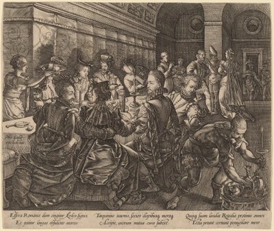 Banquet at the House of Tarquinius Collatinus by Hendrik Goltzius