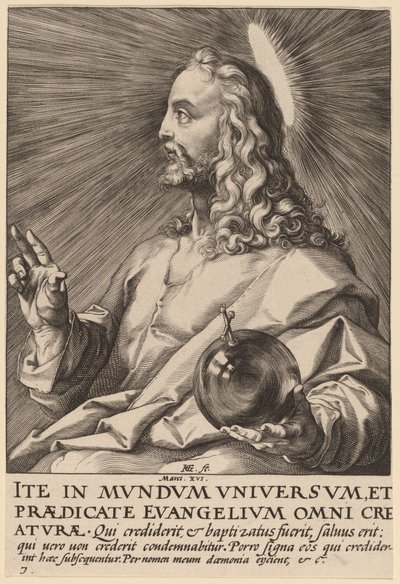 Christ as Salvator Mundi by Hendrik Goltzius