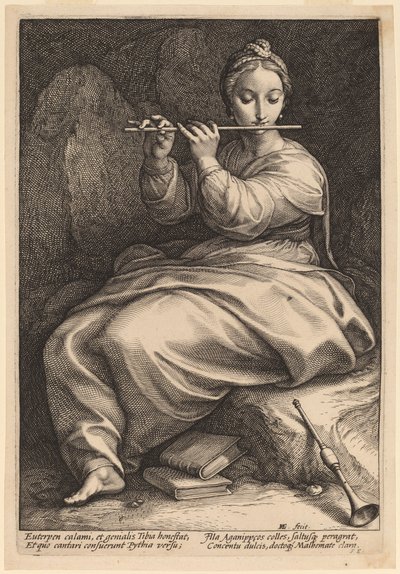 Euterpe by Hendrik Goltzius