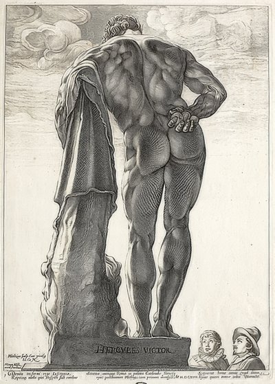 Farnese Hercules. 1592 by Hendrik Goltzius