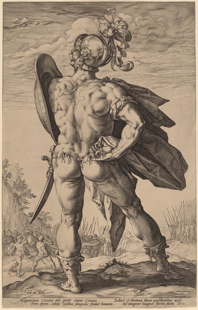 Marcus Valerius Corvus by Hendrik Goltzius