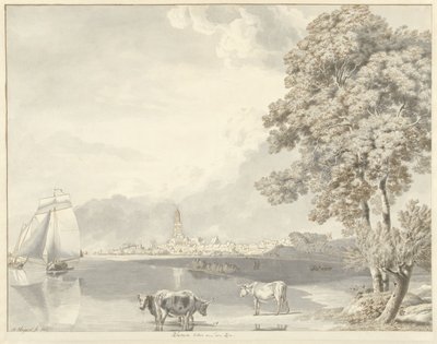 View Over the Rhine at Rhenen by Hendrik Hoogers
