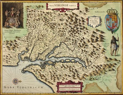 A Map of Virginia by Hendrik I Hondius