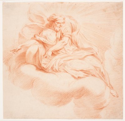God the Father Hovering on a Cloud by Hendrik Krock