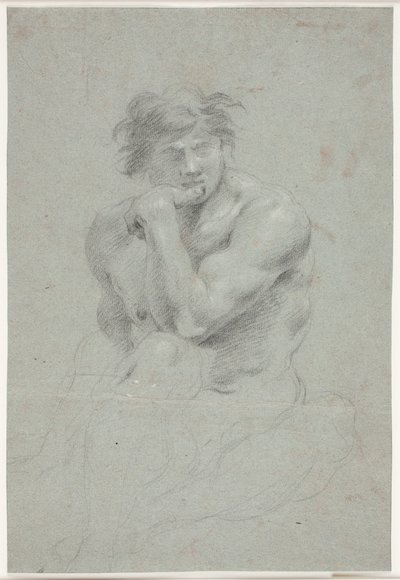 Male Model Study, Torso and Lower Body Sketched by Hendrik Krock