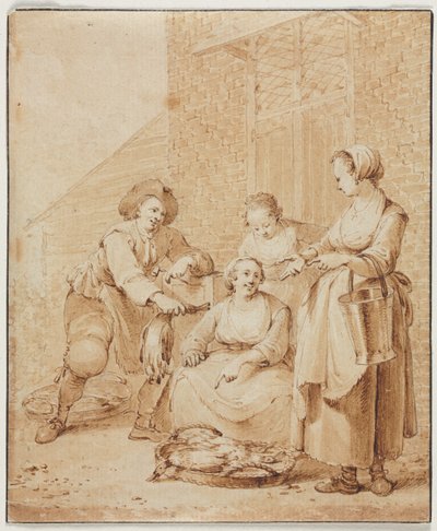 The Poultry Woman, second half 18th century by Hendrik Meijer