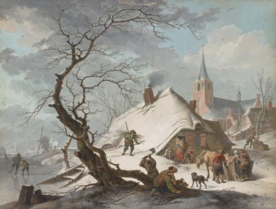 A Winter Scene by Hendrik Meyer