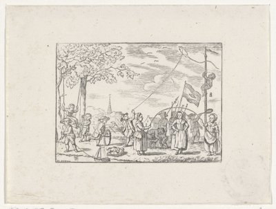 Children Playing Outside with Various Toys by Hendrik Numan