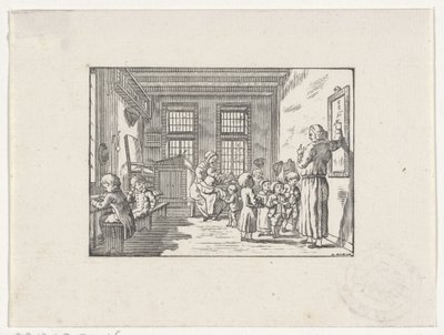 Woman Teaching Children Arithmetic in a Classroom by Hendrik Numan