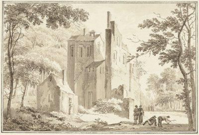 A view of a ruin by Hendrik Tavenier