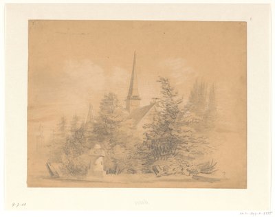 Small Church Among Trees by Hendrik Valkenburg