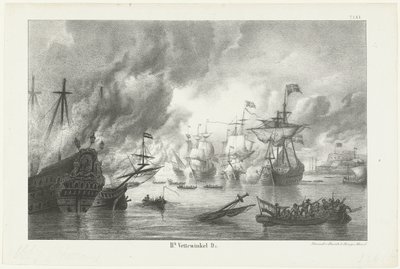 The Raid on the Medway, 1667 by Hendrik Vettewinkel