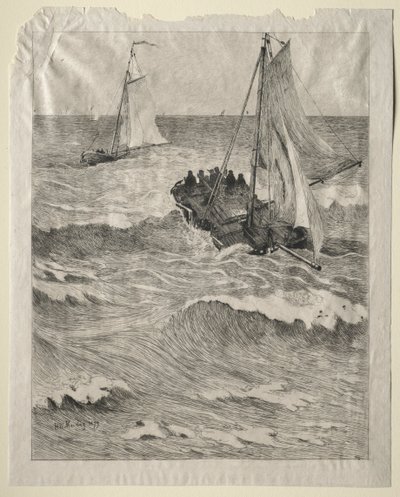 Marine Scene by Hendrik Willem Mesdag