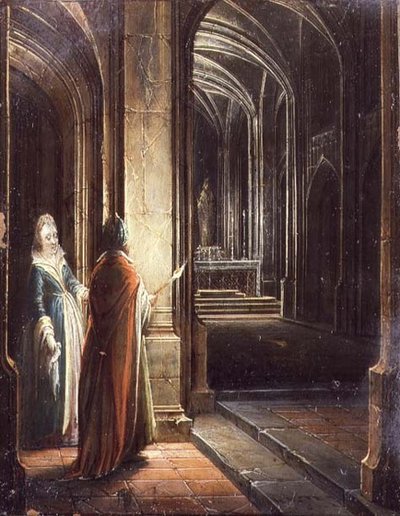 Figures in a Church by Hendrik the Younger Steenwyck