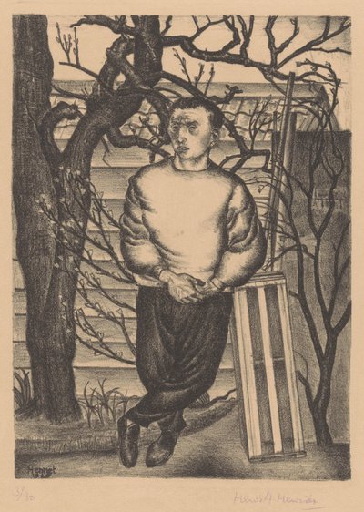 Man Standing by a Tree by Henk Henriët