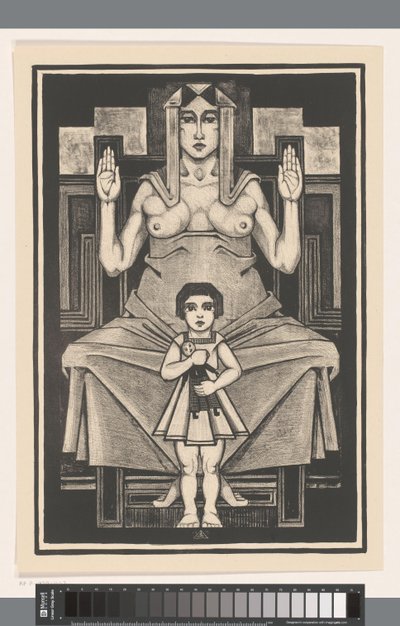 Mother with child by Henk Schilling