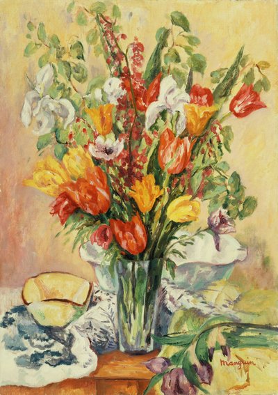 Iris and Tulips by Henri Charles Manguin