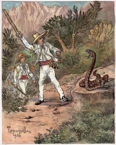 Snake Attack by Henri Garnier Tanconville