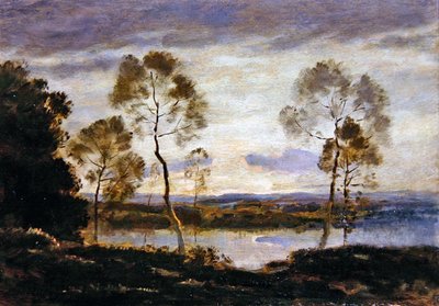 Evening by the River by Henri Joseph Harpignies