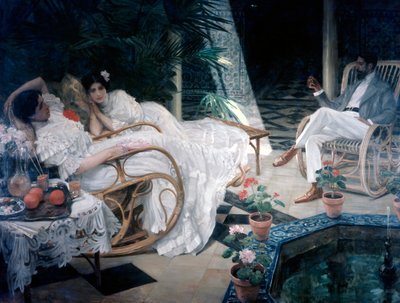 The Patio, 19th century by Henri Achillo Zo