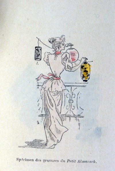 A woman with paper lanterns by Henri Boutet