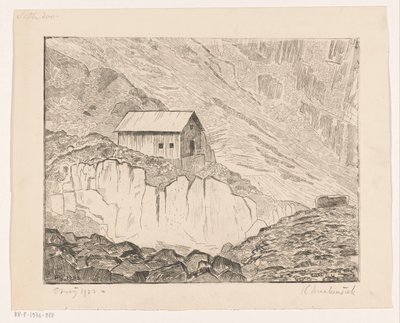 House on a mountain by Henri Braakensiek (signed by artist)
