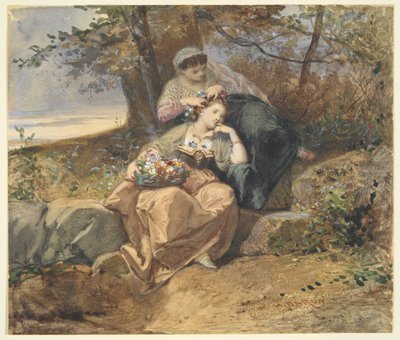 Two Women by Henri Charles Antoine Baron